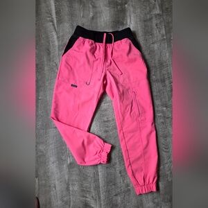 Stylish Pink Women's Jogger Scrub Pants Small Petite